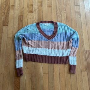 Multi Color Cropped Aeropostale sweater